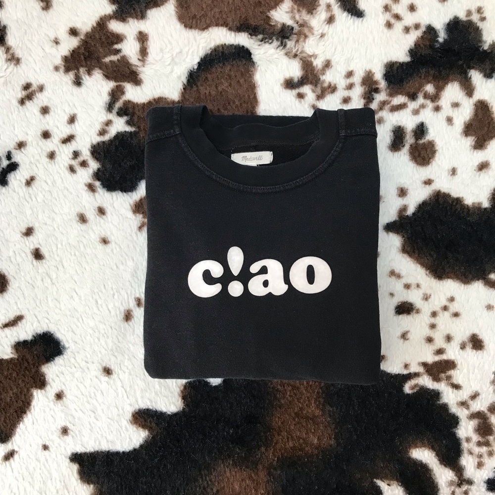 Madewell Black 'Ciao' Graphic Sweatshirt - S